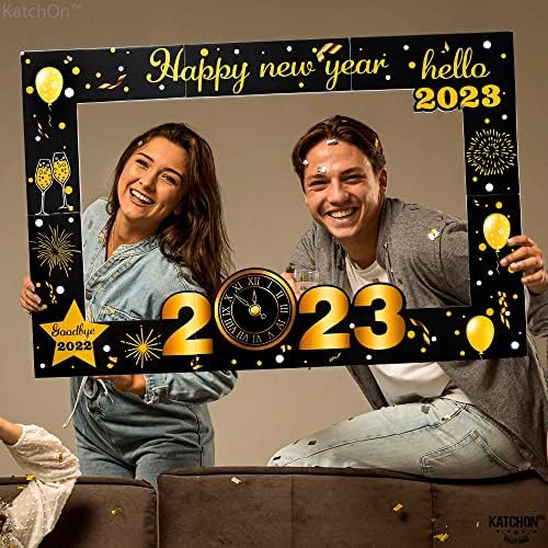 Нови години Фото штанд реквизити 2023 - Пакет од 36 | Нова Година фото штанд рамка 2023 | Нова година во пресрет на фото -штанд реквизити 2023 | Реквизити на новогодишна рамка