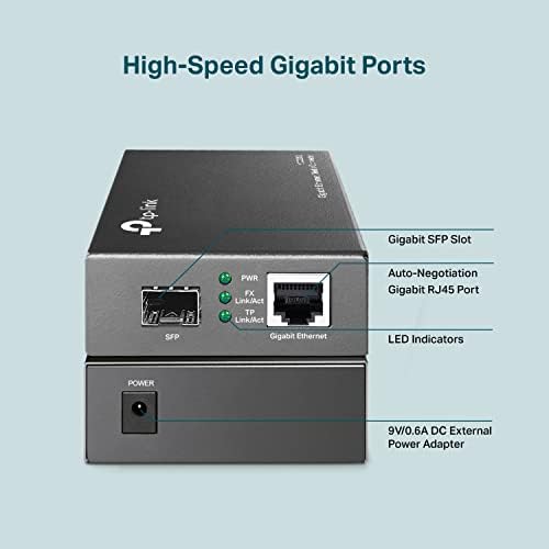 Tp-Link gigabit sfp модул | 1000Base-LX Еден режим Влакна Мини Gbic Модул | Приклучок и Игра | LC/UPC интерфејс | до 10km растојание
