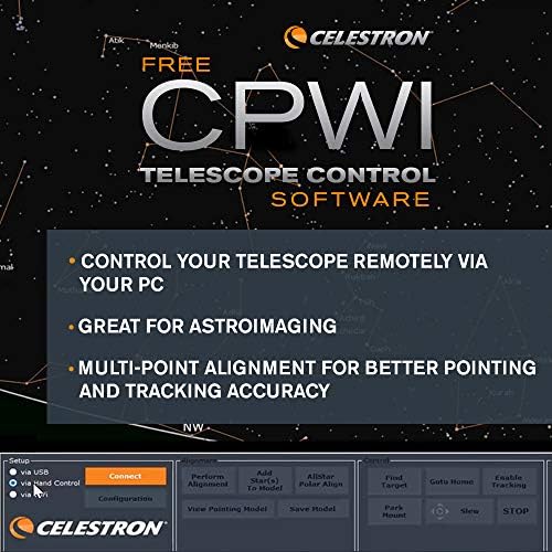 Celestron - Nexstar 5SE Телескоп - Компјутеризиран телескоп за почетници и напредни корисници - целосно автоматско монтирање на Goto - Skyalign