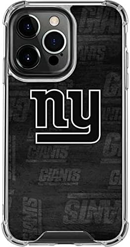 Skinit Јасен Телефон Случај Компатибилен со iPhone 13 Про-Официјално Лиценциран Нфл Њујорк Гиганти Црна &засилувач; Бел Дизајн