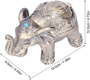 Колекционер на лизгачки метал во форма на ретро слон со капакот на ветерници во затворен и отворен ретро декоративни подароци на отворено