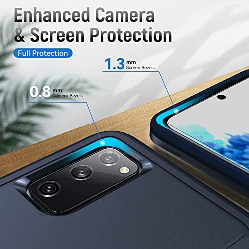 Компатибилен за Samsung Galaxy S20 Fe 5G случај, воено одвоено обвивка за шок-шок со магнетски држач за прстенот, заштитен телефонски случај