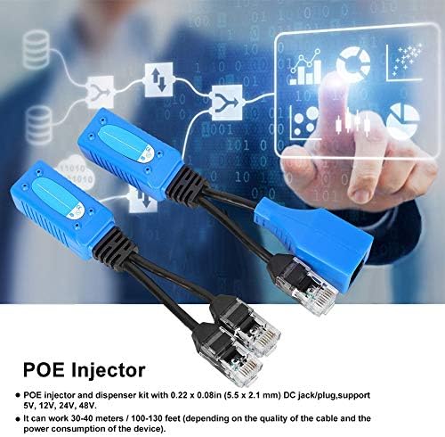 Конектори за кабелски POE, удобен Splitter PoE Combiner Splitter PoE Cable Safe за IP безбедносни камери