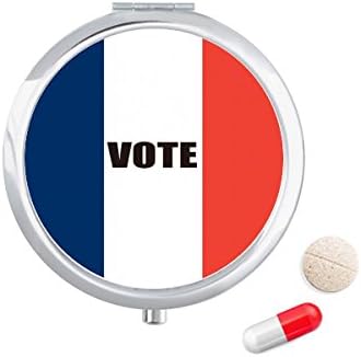 Француското Знаме Гласаше За Општите Избори Таблета Случај Џеб Медицина Кутија За Складирање Контејнер Диспензерот