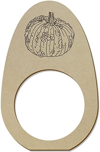 Азиеда 5 x „Трамлива тиква“ дрвени прстени/држачи за салфетка