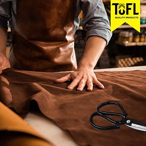 Tofl сива оригинална кожа лента и кожни занаетчиски ножици, лентите се широки 72 долги 3/4 и дебели 1/16
