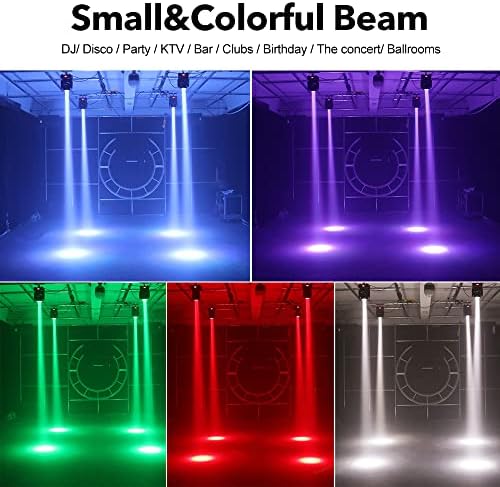 Поместување на главата DJ светла, Riukoe Stage Light Halo Halo Beam Light LED глава за движење на главата 60W DMX звук за клубови
