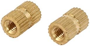 Aexit M3 Femaleенски нокти, завртки и сврзувачки елементи Вметнат вграден месинг месинг на ореви Хардвер Хардвер, златен тон на
