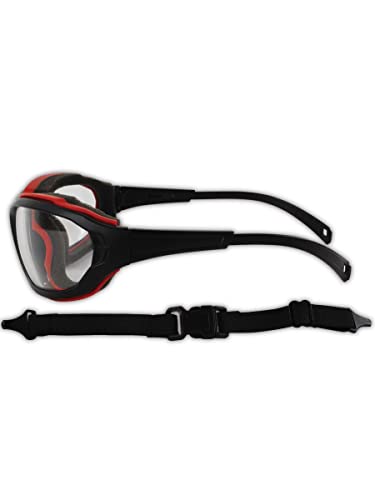 Magid Y85Brafc Заштитни очила | Спортски безбедносни очила отпорни на гребење со отстранлив лагер за пена отпорна на пламен и систем за двојно
