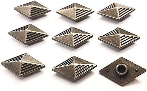 Дуолаи 30 парчиња едноставна форма на дијамантска форма занаетчиски занаетчиски чанти за кожни декоративни копчиња за конч