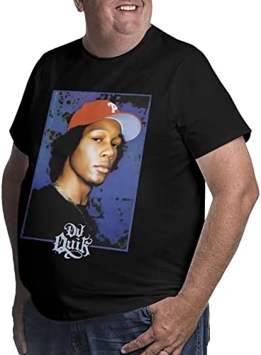 Vvedik DJ Quik плус кошули со големина за мажи за голема висока летна маичка за дишење маички со кратки ракави со кратки ракави