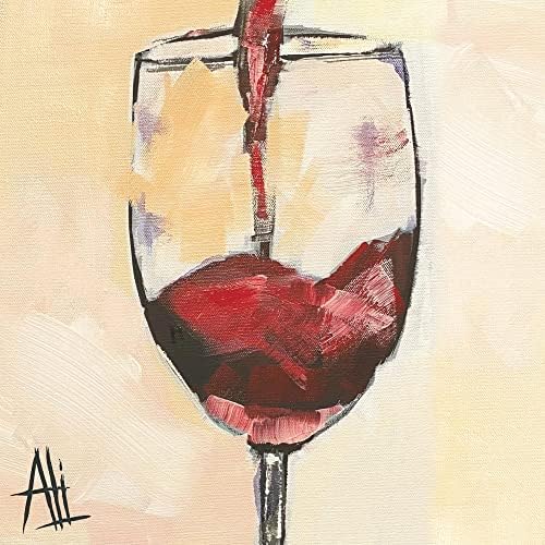 Вино тематски пијалоци салфетки Пакет 40ct | 20 -тина црвено -бело вино дизајн хартија за коктел салфетки
