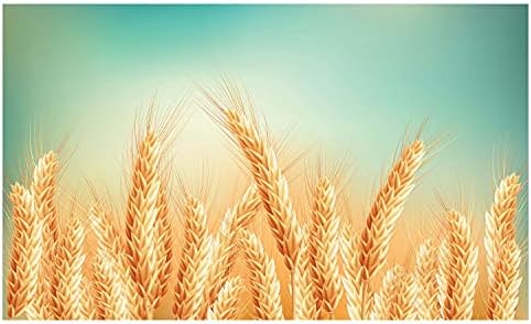 Држач за четкичка за заби на vestетва vestетва, пченично поле и сино небо земјоделство тематски апстрактен состав, декоративен