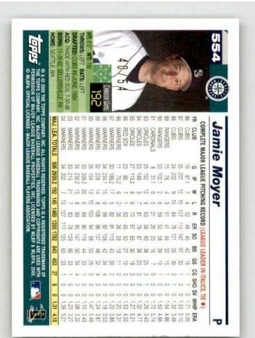 Ieејми Мојер картичка 2005 Топс Црна 554 - Плачиј бејзбол картички