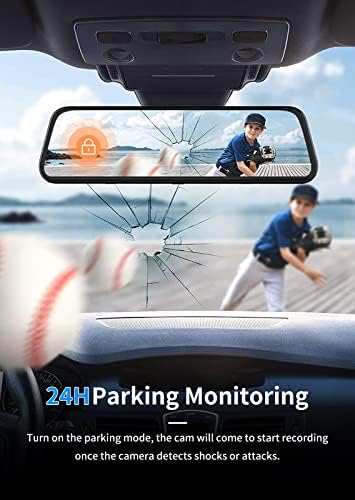 JOMISE G814 4K Огледало Цртичка Камери Со Хардвер Комплет ЗА 24h Паркинг Монитор