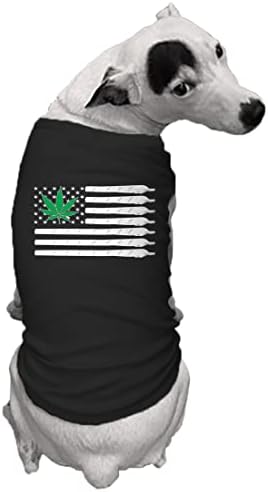 Знаме на марихуана САД - кошула за кучиња од лисја