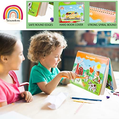 Твинвентурс Монтесори Предучилишна Зафатена Книга За Мали Деца, Сензорни Едукативни Играчки За Аутизам, Собрано Врзивно Средство За Активности