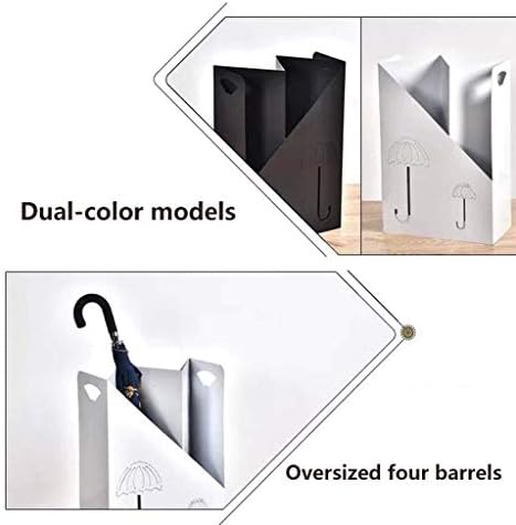 Зесус креативен геометриски чадор штанд за складирање метал за складирање на трска за трска/црна боја