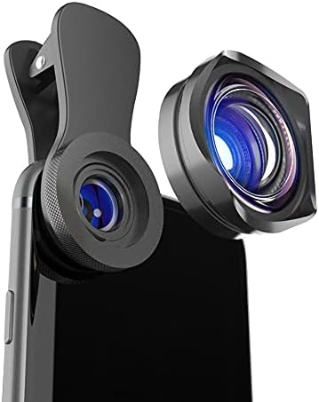 Леќи за телефонски фотоапарати, леќи со широк агол од 120 ° & 15x макро леќи со клип компатибилен со iPhone 12/12 Pro/12 Pro