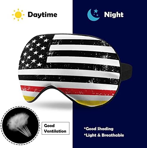 Американско германско Знаме Маска За Спиење Со Врзани Очи Симпатична Сенка За Очи Смешна Ноќна Покривка со Прилагодлив Ремен