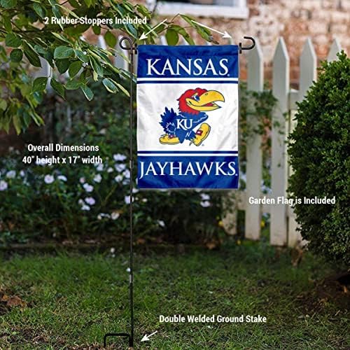 Канзас Џејхокс Градина Знаме И Знаме Стојат Пол Држач Во Собата