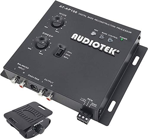 Audiotek НА-AP100 1/2 Din Автомобил Аудио Дигитален Бас Процесор &засилувач; Реставрација На Звук, Кросовер За Автомобил Сабвуфер