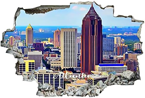 Кококен Американска Џорџија Држава Атланта 3д Самолеплив Отстранлив Пробив Низ Ѕидот Винил Ѕид Налепници/Мурали Уметнички Налепници Налепници