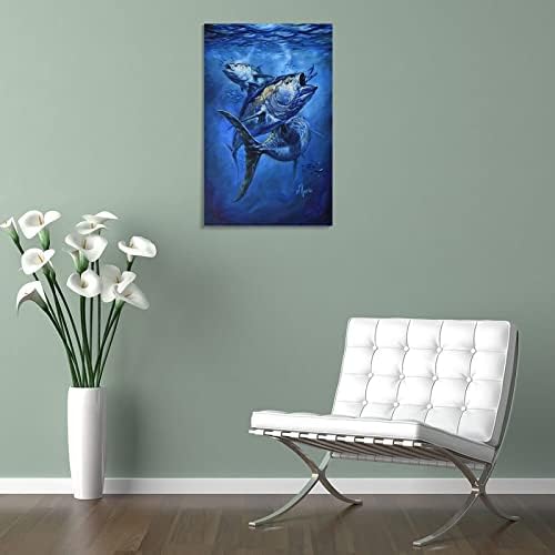Wallидни постери сина марлин риба сликарство риба уметност платно wallидни уметности за wallидни украси за украси за декории