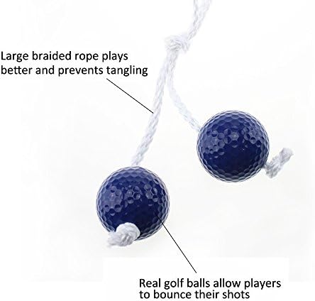 Скала фрла топка со вистински топки за голф