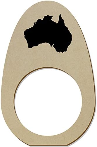 Азиеда 5 x „Австралија земја“ дрвени прстени/држачи на салфета
