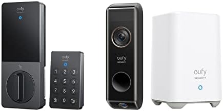 Eufy Security R10 Retrofit Smart Lock + Безжична тастатура, одговара на постојната двојна камера Deadbolt + Video Voorbell со домашна база,