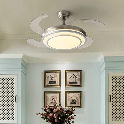 Wykdd таванот вентилатор светло таванот таванот лустер таванот вентилатор светло дома ПВЦ вентилатор лисја од ковано железо со три бои ламба