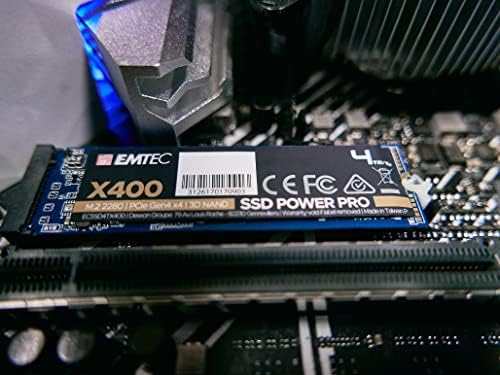 EMTEC 500 GB X400 Power Pro M.2 2280 PCIe Gen 4.0 X4 Внатрешен погон на цврста состојба ECSSD500GX400