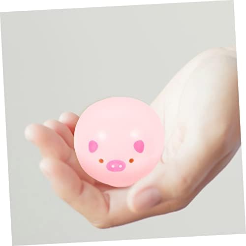 Toyvian 8 парчиња животински лепливи сквош свињи играчки сјајни играчки вшмукување играчки вшмукување топки wallидни лепливи топки