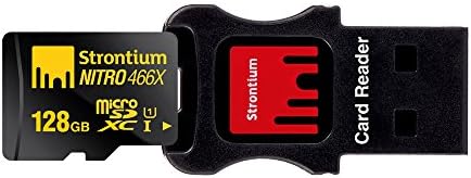 Стронциум Нитро 128gb MicroSDXC UHS-Јас Мемориска Картичка Со Адаптер И Читач На Картички ДО 70MB/s