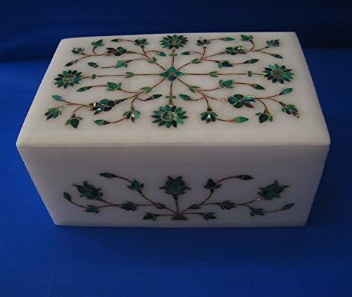 Занаетчиски мермерни влезови кутии за накит со рачно изработени подароци