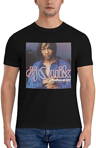 DJ Quik маица маж, жени, обични кошули со кратки ракави со кратки ракави на вратот Класичен трчање за пешачење за спортски врвни