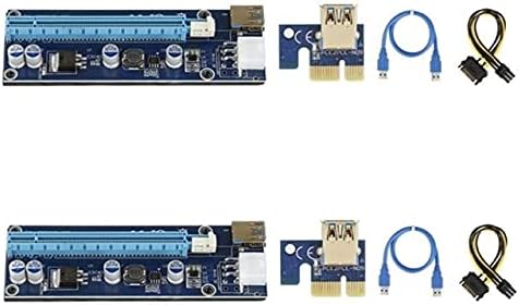 Конектори USB 3.0 PCI -E Riser Ver 009S Express 1x 4x 8x 16x Extender PCIe Riser Adapter картичка 6Pin Extender Board Mining -