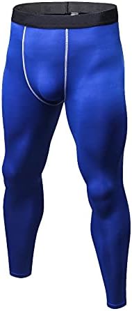 Машки панталони за компресија на Badhub, ладно суво атлетско тренингот што работи Хупчиња со џеб/не-џеб