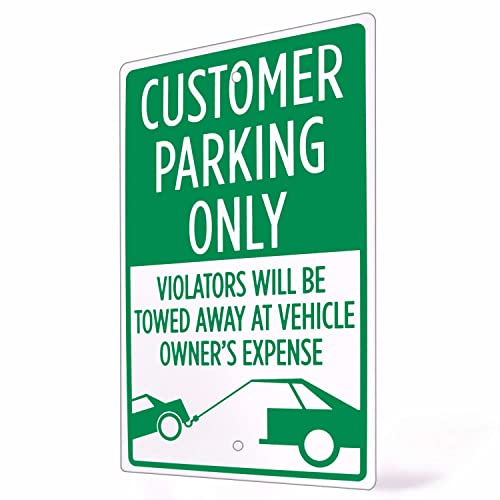 Само знак за паркирање на клиенти - знак за предупредување за алуминиум за паркинзи, приватни патеки и бизниси