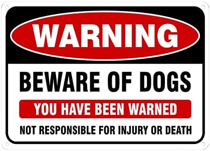 Пазете се од знак за кучиња, внимавајте на знаците на кучиња за ограда, алуминиумски метален знак, УВ заштитен, Colourfast, водоотпорен,