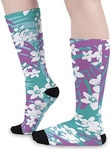 Прекрасен Цветен Букет Печатени Чорапи Што Одговараат На Боја Атлетски Чорапи Високи Колена За Жени Мажи