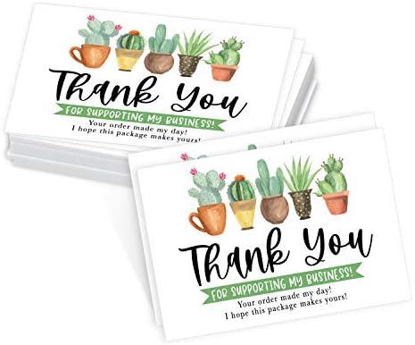 25 Кактус Ви Благодариме Картички За Мал Бизнис, Ние Го Цениме Што Го Поддржувате Мојот Бизнис Картички За Благодарност На Клиентите, Мини Благодарам