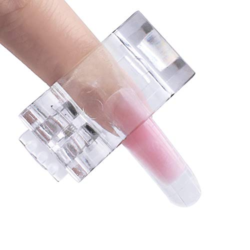 Клипови за нокти 5 парчиња транспарентни кристални нокти за продолжување на клипот поли гел клипови ноктите продолжени алатки за градење