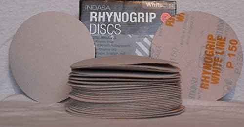 Indasa rhynogrip 5 инчи цврста бела кука и дискови за пескарење 80 решетки 50/кутија