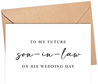 Арецаа На Мојот Иден Зет На Неговата Картичка За Денот На Венчавката-Картичка Од Мајка На Невестата-Подарок За Зет-Картичка За Денот На Венчавката