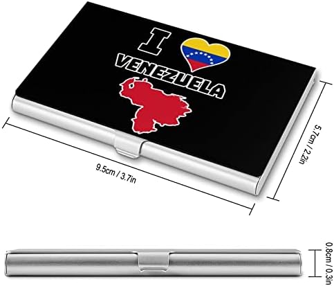Ја Сакам Венецуела Држач За Визит Картички Џеб Случај За Визит Картичка Паричник За Тенок Картички За Мажи Жени
