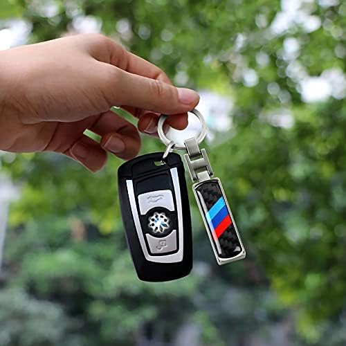 HengyueShang Универзален ланец на клучеви за клучеви за клучеви за јаглеродни влакна компатибилен со BMW F30 E90 E46 F10 F10 F20