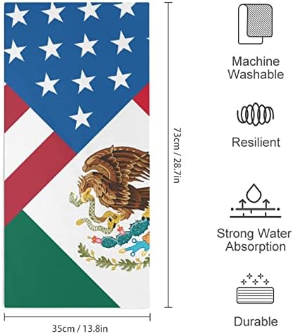 Американско мексиканско знаме Премиум крпи за лице за миење на крпи за миење садови за хотелска бања и бања