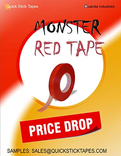Monster црвена двострана лента 8mil x 1/2 x 180 ft